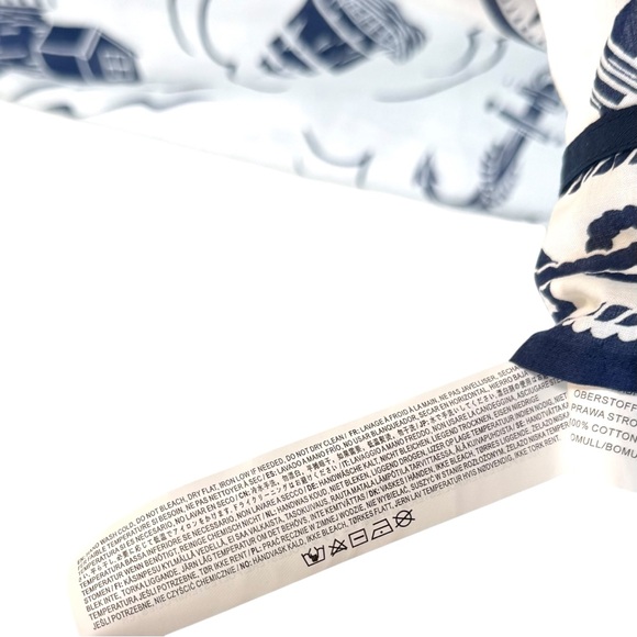 NWT Moon River Size S Nautical Sailor Print Smocked Midi Dress Retro 50s 60s - Picture 4 of 7